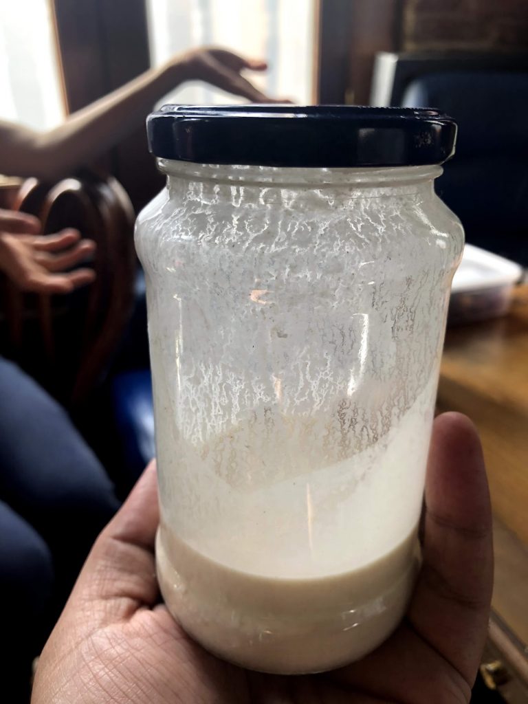 jar of sourdough starter